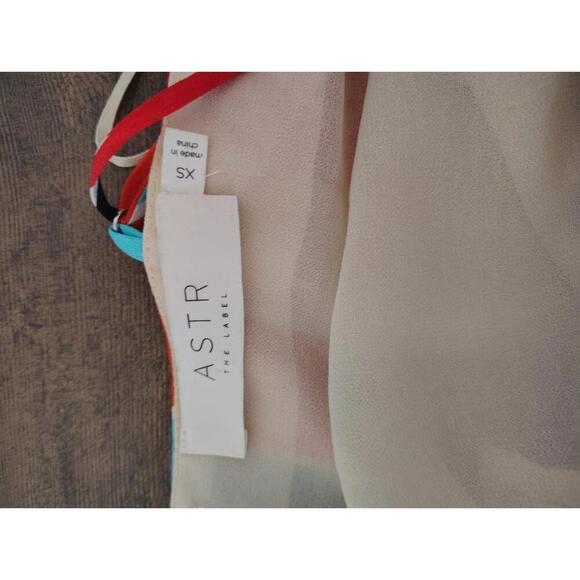 ASTR SHIRLEE STRIPED TANK TOP Strap Spaghetti Zipper Aqua Orange Tan Black Top - Picture 5 of 8